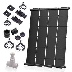 SwimJoy Industrial Grade DIY Solar Pool Heater System Kit - High-Wind Mounting Security - Superior Freeze Resistance