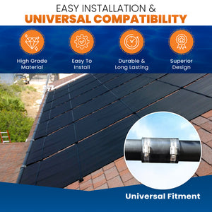 SwimEasy High-Performance Solar Pool Heater Panel Replacement - Highest Performing Design - 15-20 Year Life Expectancy